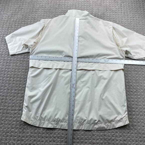 Vintage Chaps Golf Windbreaker Jacket Short Sleeve Men M Cream Pull Over Sweater - Picture 11 of 13